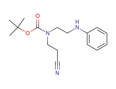 Molecular Structure of 190248-51-2 ((2-Cyano-ethyl)-(2-phenylamino-ethyl)-carbamic acid tert-butyl ester)