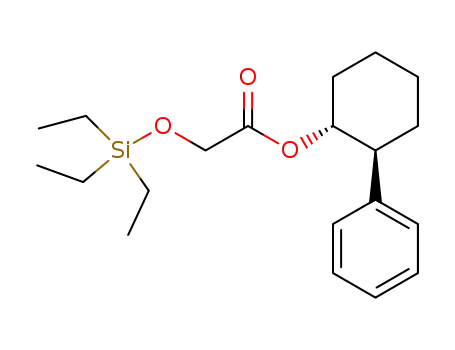 Molecular Structure of 195196-20-4 (Triethylsilanyloxy-acetic acid (1R,2S)-2-phenyl-cyclohexyl ester)