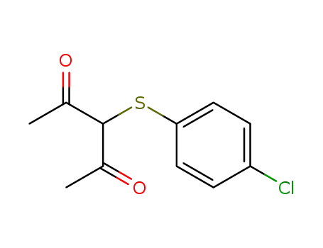Molecular Structure of 132787-93-0 (3-[(4-CHLOROPHENYL)THIO]PENTANE-2,4-DIONE)