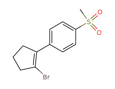 Molecular Structure of 158959-73-0 (Benzene, 1-(2-bromo-1-cyclopenten-1-yl)-4-(methylsulfonyl)-)