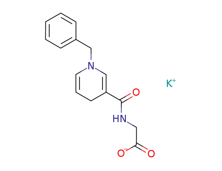 Molecular Structure of 86996-34-1 (Glycine, N-[[1,4-dihydro-1-(phenylmethyl)-3-pyridinyl]carbonyl]-,
monopotassium salt)