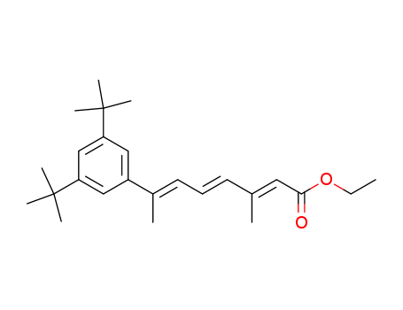 Molecular Structure of 178688-27-2 (2,4,6-Octatrienoicacid, 7-[3,5-bis(1,1-dimethylethyl)phenyl]-3-methyl-, ethyl ester, (2E,4E,6E)-)