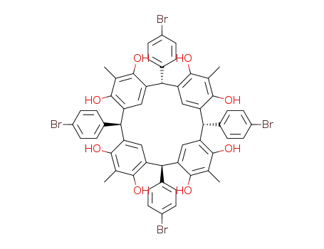 Molecular Structure of 216759-95-4 (2,8,14,20-tetrakis(4-bromophenyl)-5,11,17,23-tetramethylpentacyclo[19.3.1.1<sup>3,7</sup>.1<sup>9,13</sup>.1<sup>15,19</sup>]octacosa-1<sup>(25)</sup>,3,5,7<sup>(28)</sup>,9,11,13<sup>(27)</sup>,15,17,19<sup>(26)</sup>,21,23-dodecaen-4,6,10,12,16,18,22,24-octol)