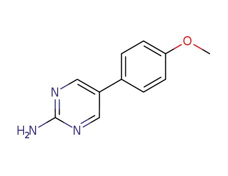 Molecular Structure of 31408-47-6 (5-(4-Methoxyphenyl)pyrimidin-2-amine)