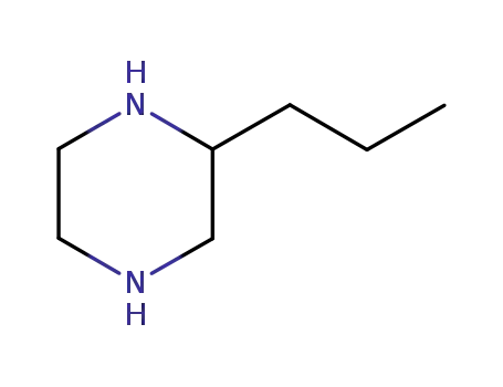 Molecular Structure of 90000-28-5 (Piperazine, 2-propyl- (7CI,9CI))