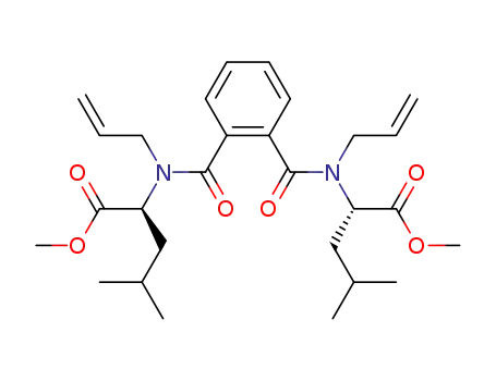 Molecular Structure of 313969-96-9 ((S)-2-(Allyl-{2-[allyl-((S)-1-methoxycarbonyl-3-methyl-butyl)-carbamoyl]-benzoyl}-amino)-4-methyl-pentanoic acid methyl ester)