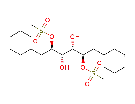 Molecular Structure of 216855-05-9 ((2R,3S,4S,5R)-1,6-dicyclohexyl-2,5-di-O-(methanesulfonyl)-2,3,4,5-hexanetetraol)