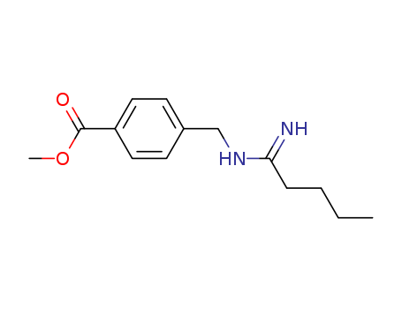 Molecular Structure of 198065-80-4 (Benzoic acid, 4-[[(1-iminopentyl)amino]methyl]-, methyl ester)