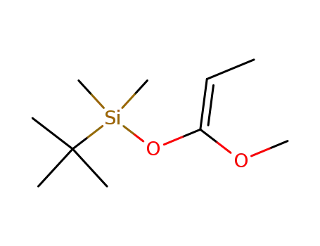 Molecular Structure of 84784-58-7 (Silane, (1,1-dimethylethyl)[[(1E)-1-methoxy-1-propenyl]oxy]dimethyl-)