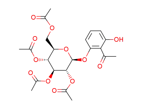 Molecular Structure of 23141-00-6 (2',6'-dihydroxyacetophenone 2'-O-(2,3,4,6-tetra-O-acetyl-β-D-glucopyranoside))