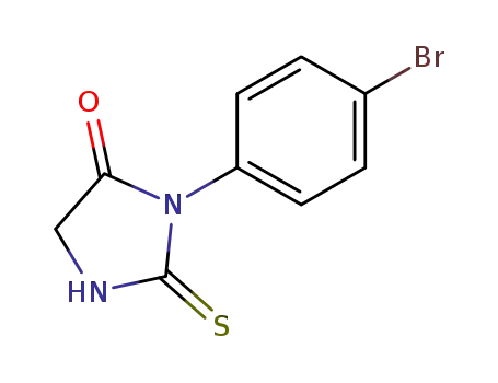 Molecular Structure of 39123-60-9 (4-Imidazolidinone, 3-(4-bromophenyl)-2-thioxo-)