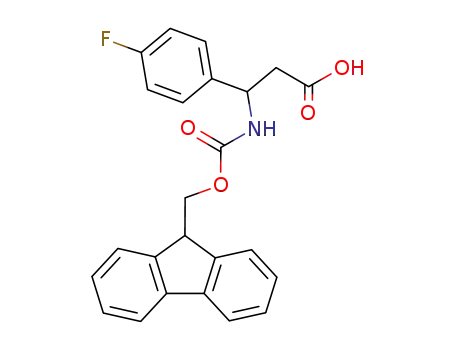 Molecular Structure of 479064-89-6 (FMOC-(S)-3-AMINO-3-(4-FLUORO-PHENYL)-PROPIONIC ACID)