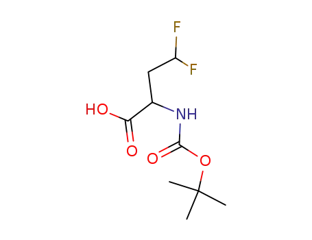 Molecular Structure of 252357-43-0 (Butanoic acid, 2-[[(1,1-dimethylethoxy)carbonyl]amino]-4,4-difluoro-)