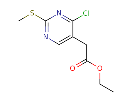 5-PYRIMIDINEACETIC ACID, 4-CHLORO-2-(METHYLTHIO)-, ETHYL ESTER