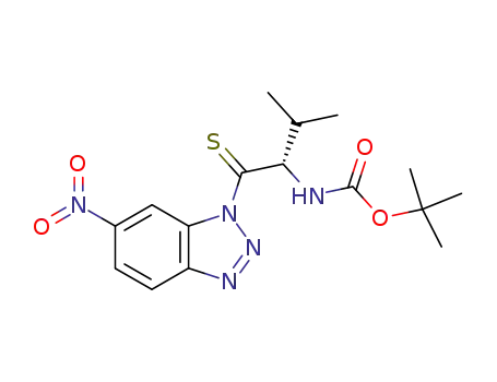 Molecular Structure of 184951-88-0 (BOC-THIONOVAL-1-(6-NITRO)BENZOTRIAZOLIDE)