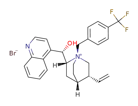 Molecular Structure of 95088-20-3 (N-(4-Trifloromethybenzyl)cinchoninum bromide)