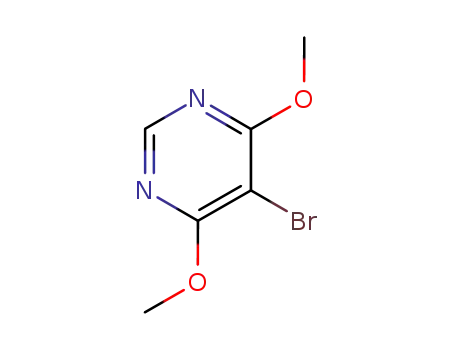 Molecular Structure of 4319-77-1 (5-Bromo-4,6-dimethoxypyrimidine ,97%)