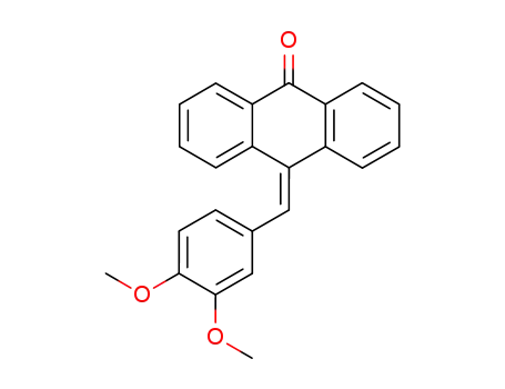 Molecular Structure of 75628-90-9 (9(10H)-Anthracenone, 10-[(3,4-dimethoxyphenyl)methylene]-)