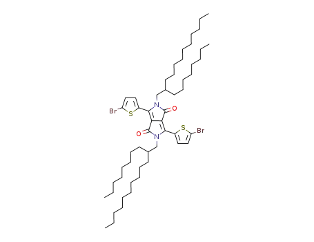 Molecular Structure of 1260685-63-9 (3,6-Bis(5-broMothiophen-2-yl)-2,5-bis(2-octyldodecyl)pyrrolo[3,4-c]pyrrole-1,4(2H,5H)-dione)