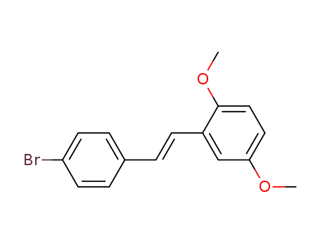 Molecular Structure of 380428-42-2 (Benzene, 2-[(1E)-2-(4-bromophenyl)ethenyl]-1,4-dimethoxy-)