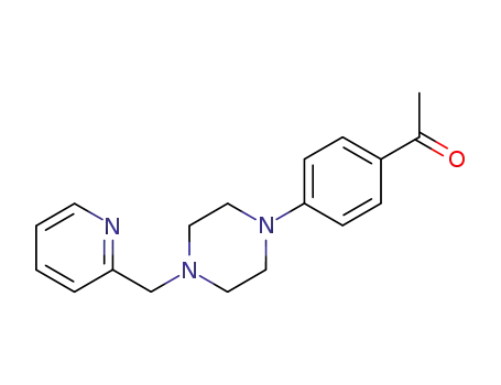 Molecular Structure of 415925-40-5 (1-(4-(4-((Pyridin-2-yl)methyl)piperazin-1-yl)phenyl)ethanone)