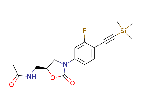 Acetamide, N-[[(5S)-3-[3-fluoro-4-[(trimethylsilyl)ethynyl]phenyl]-2-oxo-5-oxazolidinyl] methyl]-