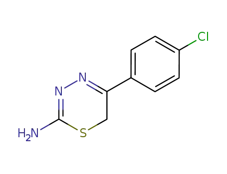 Molecular Structure of 139420-59-0 (6H-1,3,4-Thiadiazin-2-amine, 5-(4-chlorophenyl)-)