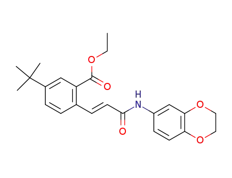 Benzoic acid,
2-[(1E)-3-[(2,3-dihydro-1,4-benzodioxin-6-yl)amino]-3-oxo-1-propenyl]-5
-(1,1-dimethylethyl)-, ethyl ester