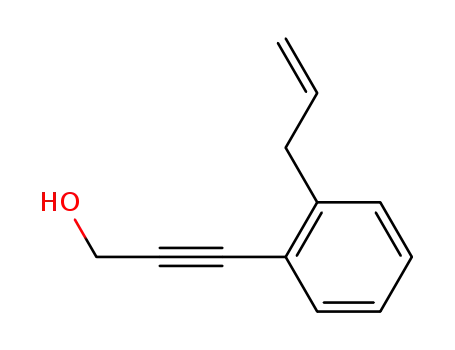 Molecular Structure of 591769-46-9 (2-Propyn-1-ol, 3-[2-(2-propenyl)phenyl]-)