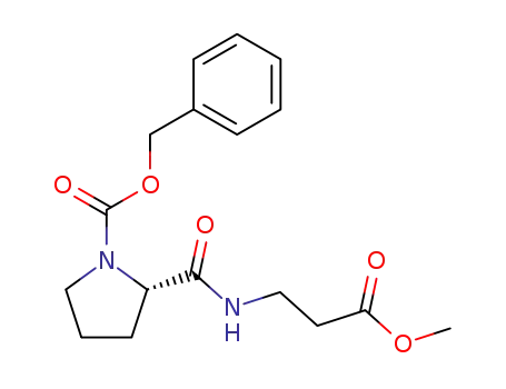 Molecular Structure of 59543-05-4 (N-benzyloxycarbonyl-L-prolyl-β-alanine methyl ester)