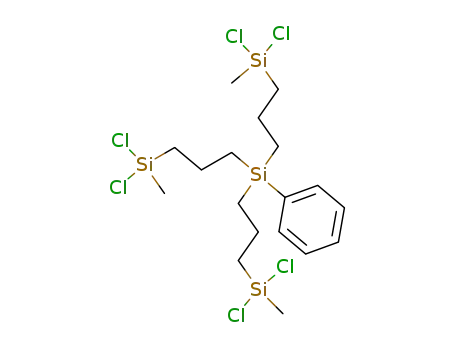 Molecular Structure of 231936-31-5 ({tris-[3-(dichloro-methyl-silanyl)-propyl]-silanyl}-benzene)