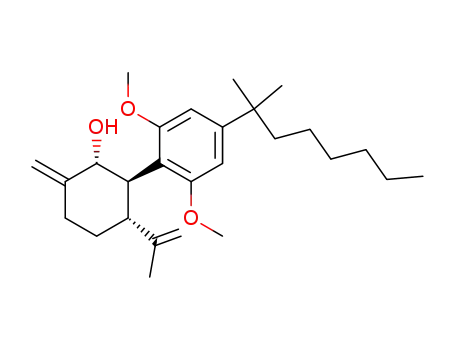 Molecular Structure of 380495-63-6 (Cyclohexanol,
2-[4-(1,1-dimethylheptyl)-2,6-dimethoxyphenyl]-6-methylene-3-(1-methyl
ethenyl)-, (1R,2R,3R)-)