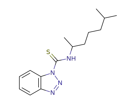Molecular Structure of 690634-05-0 (benzotriazole-1-carbothioic acid (1,5-dimethylhexyl)amide)