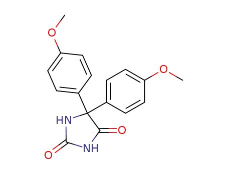Molecular Structure of 2402-44-0 (5,5-BIS-(4-METHOXY-PHENYL)-IMIDAZOLIDINE-2,4-DIONE)