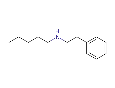 Molecular Structure of 80377-02-2 (Benzeneethanamine, N-pentyl-)