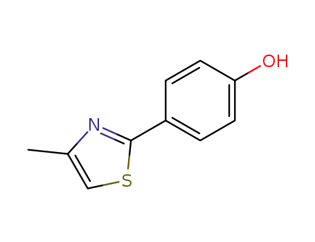 Molecular Structure of 138330-01-5 (4-(4-METHYL-1,3-THIAZOL-2-YL)PHENOL)