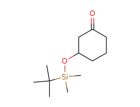 Molecular Structure of 80684-13-5 (Cyclohexanone, 3-[[(1,1-dimethylethyl)dimethylsilyl]oxy]-)