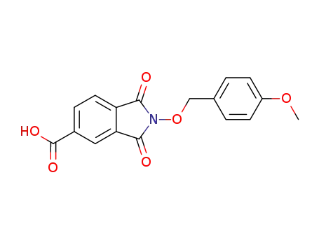 Molecular Structure of 863990-91-4 (2-(4-methoxybenzyloxy)-1,3-dioxoisoindoline-5-carboxylic acid)