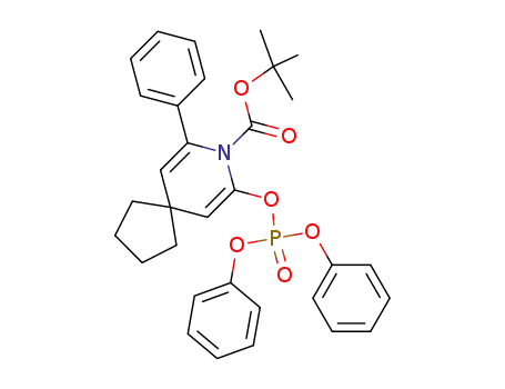 Molecular Structure of 908254-94-4 (7-[di(phenyloxy)phosphoryloxy]-8-(tert-butoxycarbonyl)-9-phenyl-8-azaspiro[4.5]deca-6,9-diene)