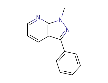 Molecular Structure of 116834-95-8 (1-methyl-3-phenyl-pyrazolo<3,4-b>pyridine)
