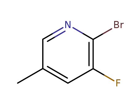 Molecular Structure of 34552-16-4 (2-BROMO-3-FLUORO-5-METHYLPYRIDINE)