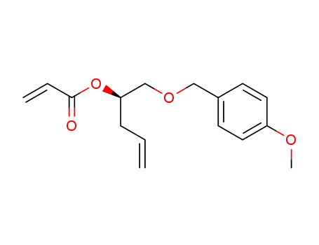 Molecular Structure of 909570-85-0 (Acrylic acid (R)-1-(4-methoxy-benzyloxymethyl)-but-3-enyl ester)