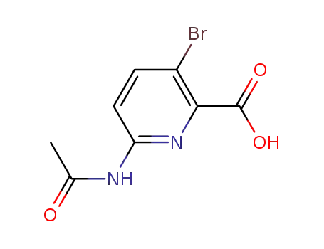 Molecular Structure of 882430-69-5 (6-ACETAMIDO-3-BROMOPYRIDINE-2-CARBOXYLIC ACID 96%6-ACETAMIDO-3-BROMOPICOLINIC ACID)
