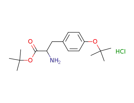 Molecular Structure of 545390-26-9 (Tyrosine, O-(1,1-dimethylethyl)-, 1,1-dimethylethyl ester, hydrochloride)