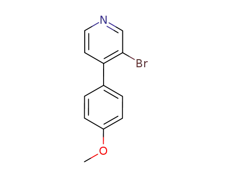 Molecular Structure of 88345-97-5 (3-BROMO-4-(4'-METHOXYPHENYL)PYRIDINE)