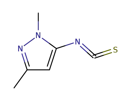 Molecular Structure of 205246-65-7 (5-ISOTHIOCYANATO-1,3-DIMETHYL-1H-PYRAZOLE)