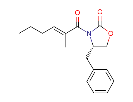 (S,E)-4-benzyl-3-(2-methylhex-2-enoyl)oxazolidin-2-one