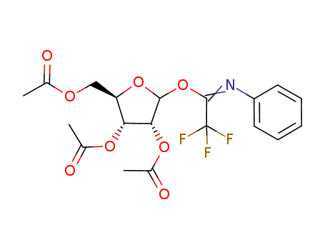 Molecular Structure of 942428-91-3 (2,3,5-tri-O-acetyl-D-ribofuranosyl 1-(N-phenyl)-2,2,2-trifluoroacetimidate)