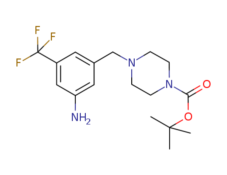 tert-butyl 4-[[3-amino-5-(trifluoromethyl)phenyl]methyl]piperazine-1-carboxylate