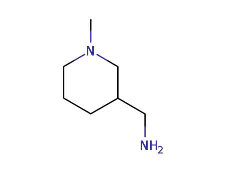 Molecular Structure of 14613-37-7 (3-(Aminomethyl)-1-methylpiperidine)